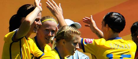 Sverige vann mot Australien i fotbolls-VM. Foto: Kerstin Jönsson/Scanpix
